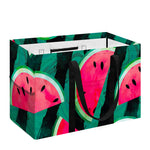 Green Striped Watermelon Pattern Print Utility Tote Bag