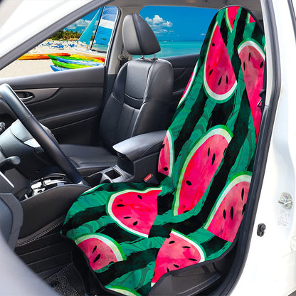 Green Striped Watermelon Pattern Print Waterproof Car Seat Cover