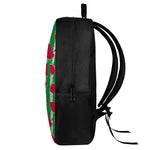 Green Stripes Watermelon Pattern Print 17 Inch Backpack