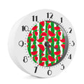 Green Stripes Watermelon Pattern Print Alarm Clock
