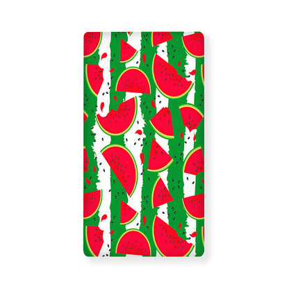 Green Stripes Watermelon Pattern Print Baby Crib Sheet