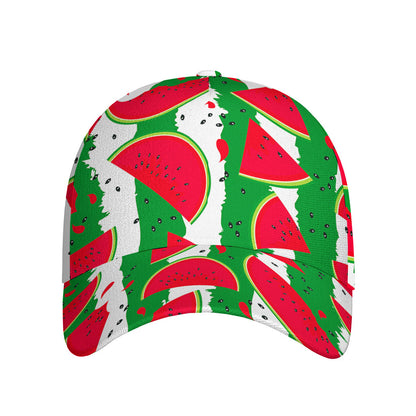 Green Stripes Watermelon Pattern Print Baseball Cap