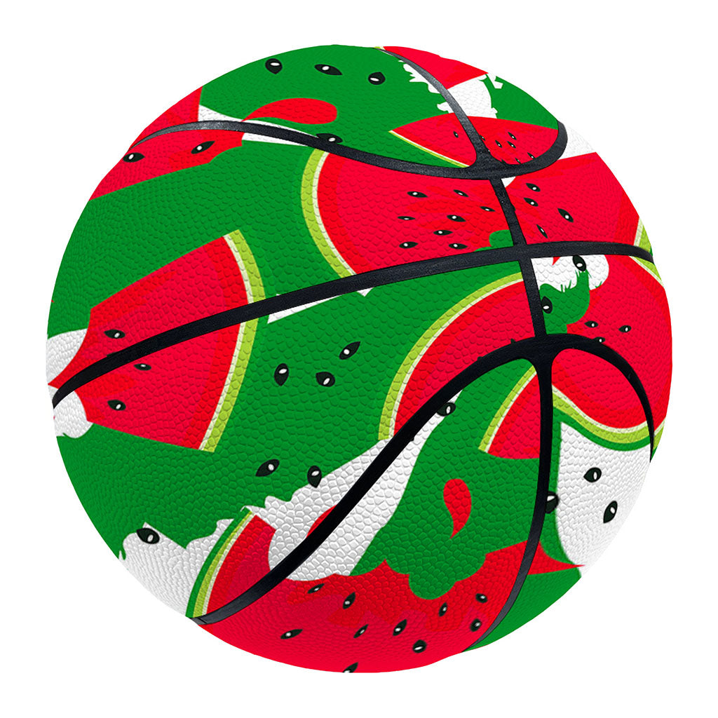 Green Stripes Watermelon Pattern Print Basketball