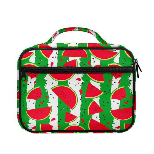 Green Stripes Watermelon Pattern Print Briefcase Bible Bag