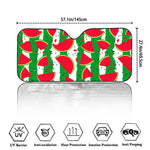 Green Stripes Watermelon Pattern Print Car Windshield Sun Shade