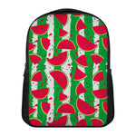 Green Stripes Watermelon Pattern Print Casual Backpack