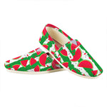 Green Stripes Watermelon Pattern Print Casual Shoes