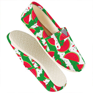 Green Stripes Watermelon Pattern Print Casual Shoes