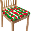 Green Stripes Watermelon Pattern Print Chair Cushion Cover