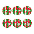 Green Stripes Watermelon Pattern Print Coaster Set