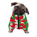 Green Stripes Watermelon Pattern Print Dog Zip Up Jacket