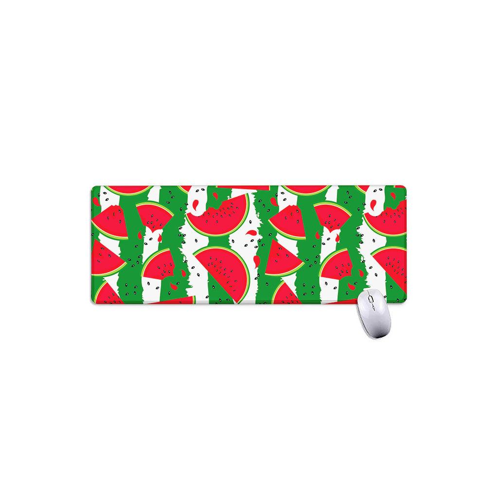 Green Stripes Watermelon Pattern Print Extended Mouse Pad