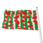 Green Stripes Watermelon Pattern Print Flag