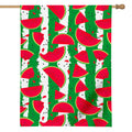 Green Stripes Watermelon Pattern Print House Flag