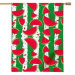 Green Stripes Watermelon Pattern Print House Flag