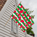 Green Stripes Watermelon Pattern Print House Flag