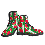 Green Stripes Watermelon Pattern Print Backpack