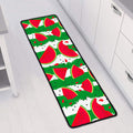 Green Stripes Watermelon Pattern Print Long Kitchen Mat