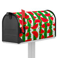 Green Stripes Watermelon Pattern Print Mailbox Cover
