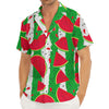 Green Stripes Watermelon Pattern Print Men's Deep V-Neck Shirt