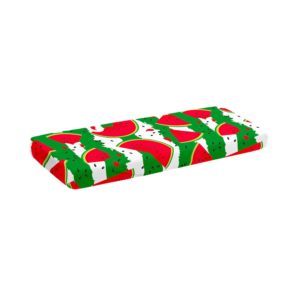 Green Stripes Watermelon Pattern Print Piano Keyboard Cover