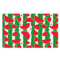 Green Stripes Watermelon Pattern Print Polyester Doormat