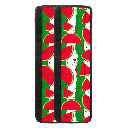 Green Stripes Watermelon Pattern Print Refrigerator Handle Covers