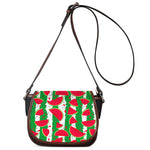 Green Stripes Watermelon Pattern Print Saddle Bag