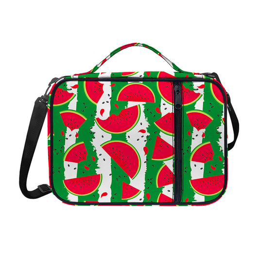 Green Stripes Watermelon Pattern Print Shoulder Strap Bible Bag