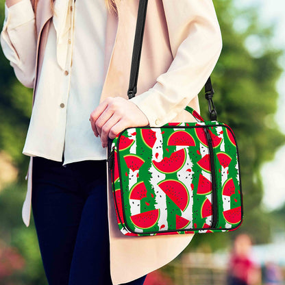 Green Stripes Watermelon Pattern Print Shoulder Strap Bible Bag