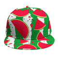 Green Stripes Watermelon Pattern Print Snapback Cap