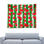 Green Stripes Watermelon Pattern Print Tapestry