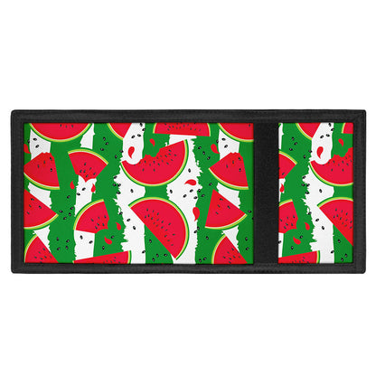Green Stripes Watermelon Pattern Print Trifold Wallet