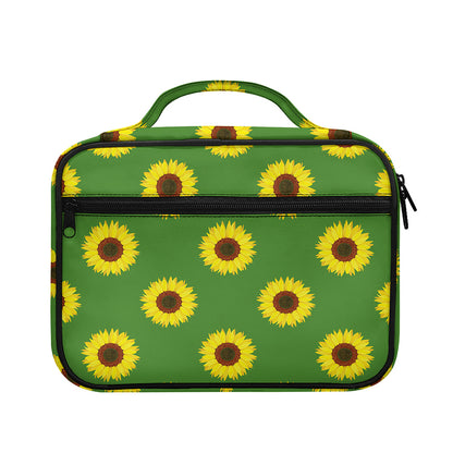 Green Sunflower Pattern Print Briefcase Bible Bag