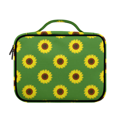 Green Sunflower Pattern Print Briefcase Bible Bag