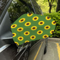 Green Sunflower Pattern Print Car Side Mirror Covers