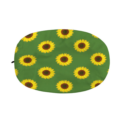 Green Sunflower Pattern Print Car Side Mirror Covers