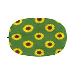 Green Sunflower Pattern Print Car Side Mirror Covers
