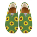 Green Sunflower Pattern Print Casual Shoes