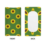 Green Sunflower Pattern Print Changing Pad Cover