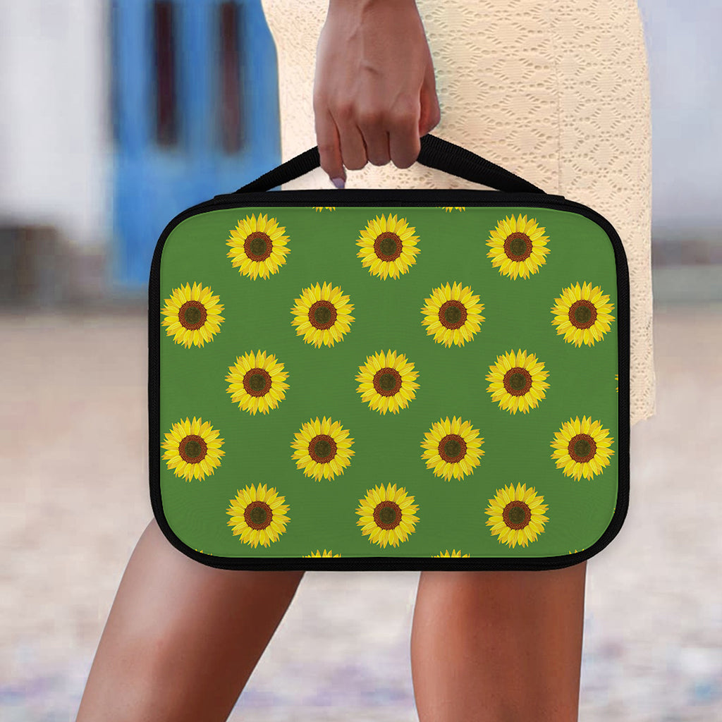 Green Sunflower Pattern Print Classic Bible Case
