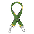 Green Sunflower Pattern Print Dog Seat Belt