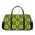 Green Sunflower Pattern Print Duffel Bag