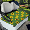 Green Sunflower Pattern Print Golf Cart Seat Cover