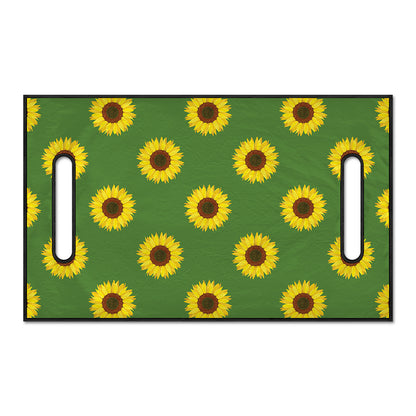 Green Sunflower Pattern Print Golf Cart Seat Cover