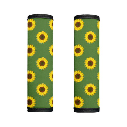 Green Sunflower Pattern Print Handle Covers