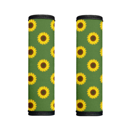 Green Sunflower Pattern Print Handle Covers