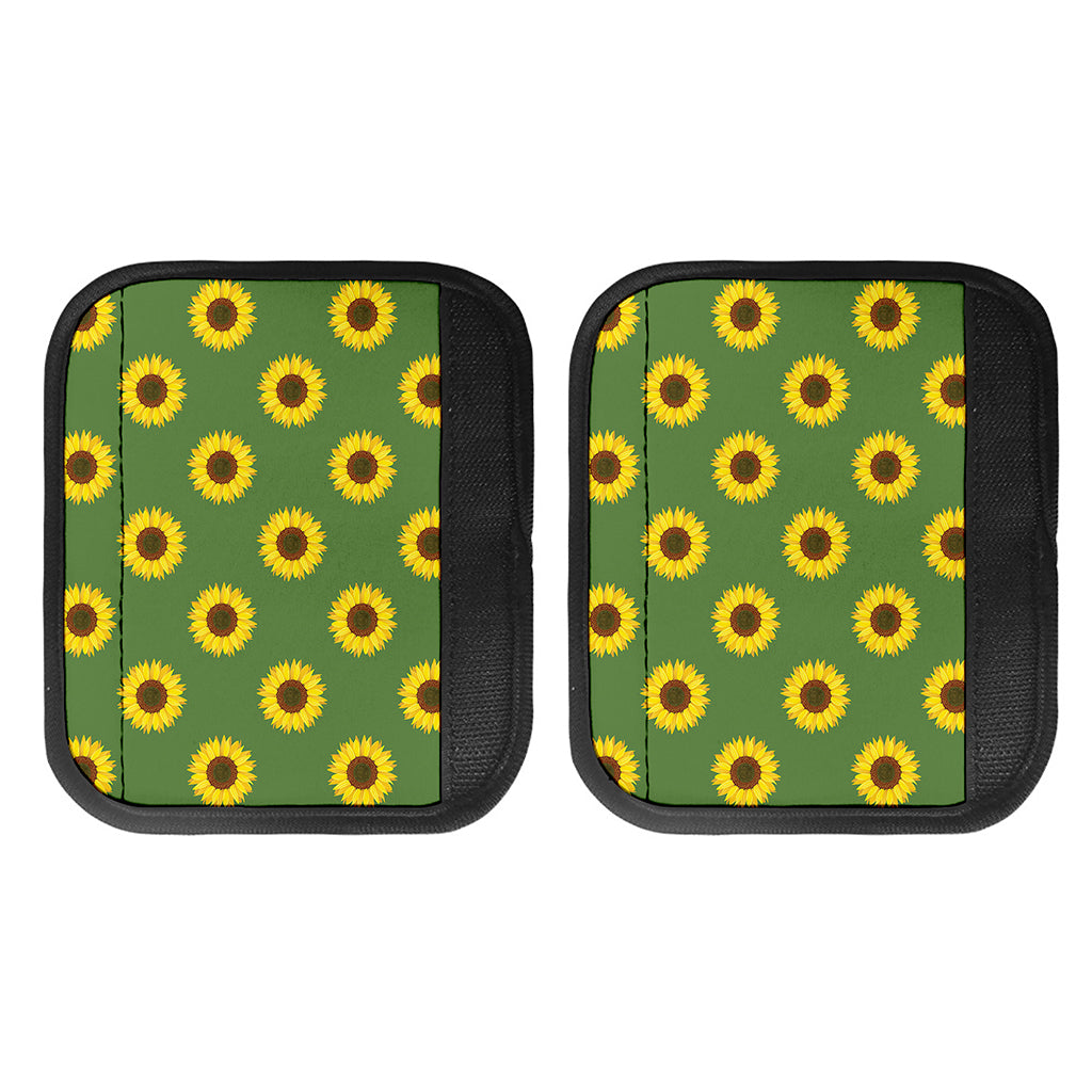 Green Sunflower Pattern Print Handle Covers