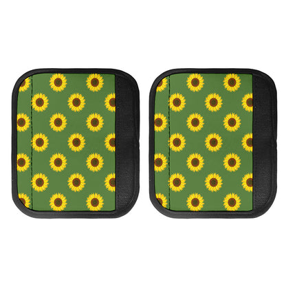 Green Sunflower Pattern Print Handle Covers