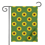 Green Sunflower Pattern Print House Flag